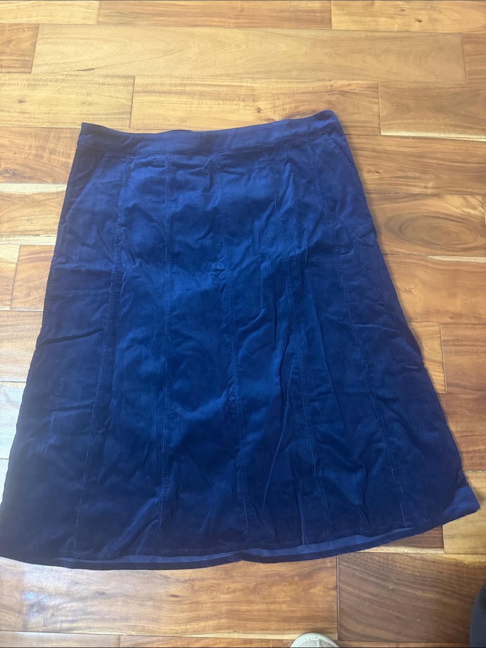 Universal Thread Deep Blue Velvet A-Line Skirt